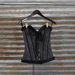 Black and White Polka Dot Corset.